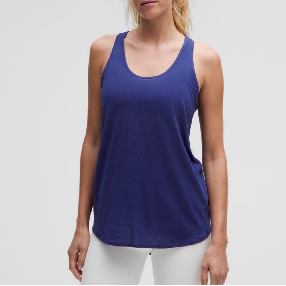 NWT Lululemon Essential Tank Pleated Larkspur Blue Athletic Racerback Women's 12